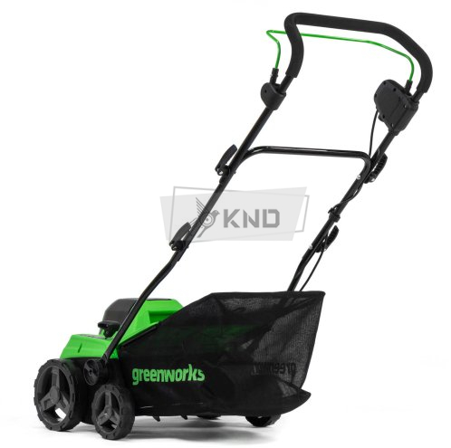 Аэратор аккумуляторный Greenworks GD40SC38IIK4 с АКБ 4 Ач и ЗУ - фото №4