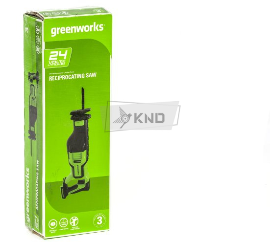 Аккумуляторная сабельная пила Greenworks GD24RS без АКБ и ЗУ (уценка) - фото №1