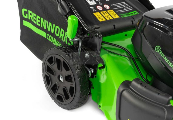 Аккумуляторная газонокосилка Greenworks GC82LM51SP2ХK2 с 2 АКБ 5 Ач и ЗУ - фото №6