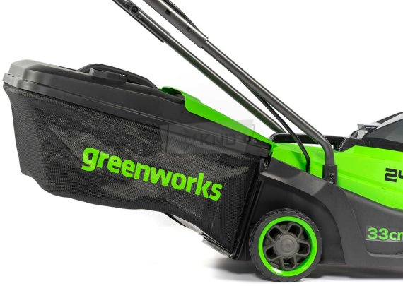 Аккумуляторная газонокосилка Greenworks GD24LM331 с АКБ 2 Ач и ЗУ - фото №5