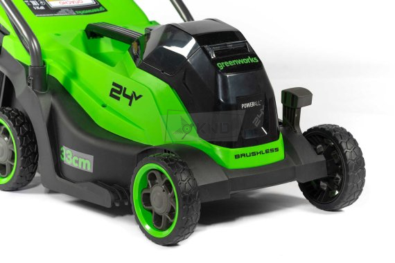 Аккумуляторная газонокосилка Greenworks GD24LM331 с АКБ 2 Ач и ЗУ - фото №7