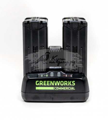 Зарядное устройство Greenworks G82C2, 82В, 8А быстрая зарядка для двух аккумуляторов (2939007) - фото №1