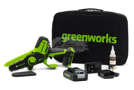 Аккумуляторный сучкорез Greenworks G24MCS10 с АКБ 2 Ач и ЗУ - фото №9
