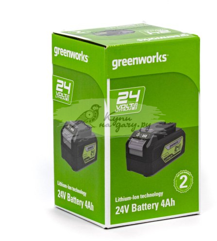 Аккумулятор Greenworks G24B4ll 24В, 4Ач (2938407) - фото №7