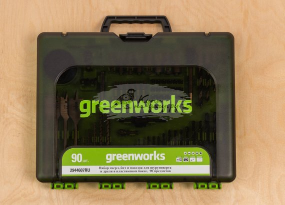 Набор Greenworks 2944607: сверла, биты и насадки (90 предметов) - фото №2
