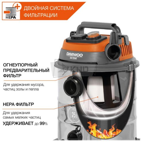 Пылесос универсальный DAEWOO DAVC 2514S - фото №5