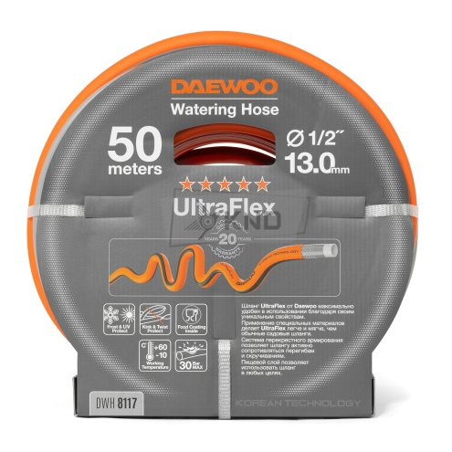 Шланг для полива DAEWOO UltraFlex DWH 8117 50м 13мм 1/2" - фото №1