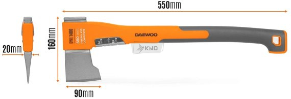 Топор универсальный 550 мм DAEWOO DWX 1400 - фото №5
