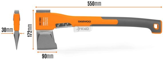 Топор-колун 550 мм DAEWOO DWX 1700S - фото №5