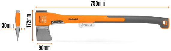 Топор-колун 750 мм DAEWOO DWX 2000S - фото №6