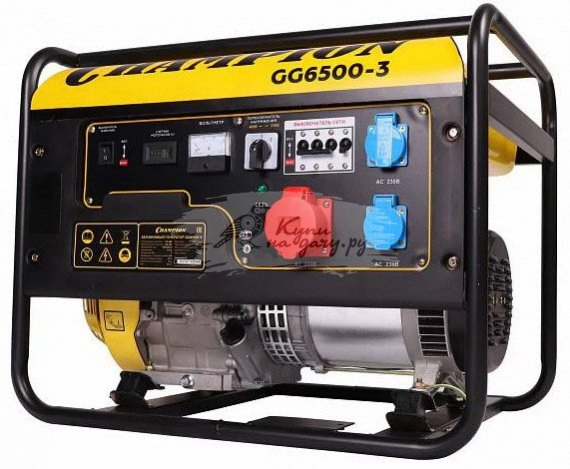 Бензиновый генератор Champion GG6500-3 - фото №2