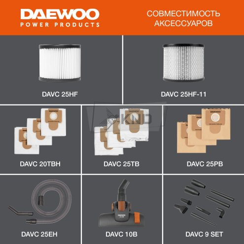 Фильтр-мешок синтетический DAEWOO DAVC 20TBH - фото №7