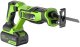 Сабельная пила аккумуляторная GreenWorks GPT-BLRS-1 24В, с АКБ 4 Ач и ЗУ - фото №10