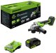 Аккумуляторная угловая шлифмашина Greenworks AG590 с АКБ 5 Ач и ЗУ - фото №14
