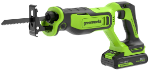 Сабельная пила аккумуляторная GreenWorks GPT-BLRS-1 24В, с АКБ 2 Ач и ЗУ в Екатеринбурге