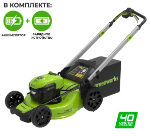Аккумуляторная газонокосилка Greenworks GD40LM48SP с АКБ 8 Ач и ЗУ в Ростове-на-Дону