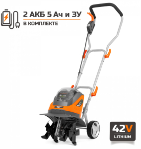 Культиватор аккумуляторный DAEWOO DAT 3042Li SET с 2 АКБ 5 Ач и ЗУ в Череповце