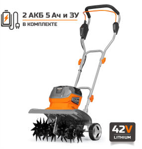 Культиватор аккумуляторный DAEWOO DAT 3542Li SET с 2 АКБ 5 Ач и ЗУ в Череповце
