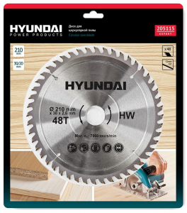 Пильный диск Hyundai 205115 210 мм по дереву во Владивостоке