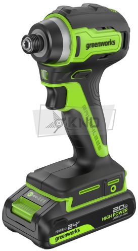 Винтоверт ударный аккумуляторный Greenworks ID3170 с 2 АКБ 2 Ач и ЗУ